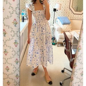 Hill House The Ellie Nap Dress Blue Botanical